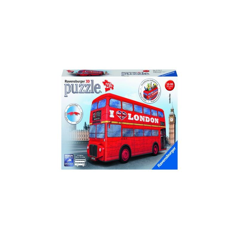 LONDON BUS 3D PUZZLE, 216 PIECES - RAVENSBURGER (RVS3D12534) – Libelula  Vesela