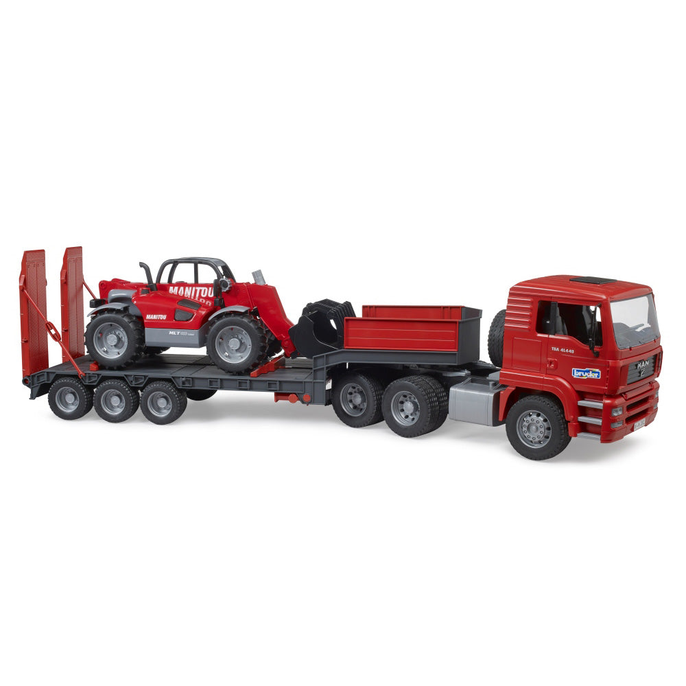 CAMION INCARCARE MAN TGA CU INCARCATOR TELESCOPIC MANITOU MLT 633 - BRUDER (BR02774)