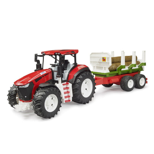 TRACTOR ROADMAX CU REMORCA FORESTIERA SI 3 BUSTENI - BRUDER (BR03453)