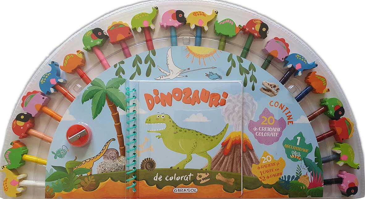 DINOZAURI DE COLORAT (20 CREIOANE) - GIRASOL (978-606-024-284-0)