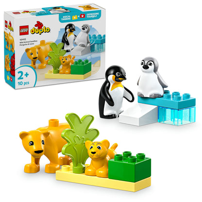 FAMILII DE ANIMALE SALBATICE: PINGUINI SI LEI - LEGO DUPLO (10442)