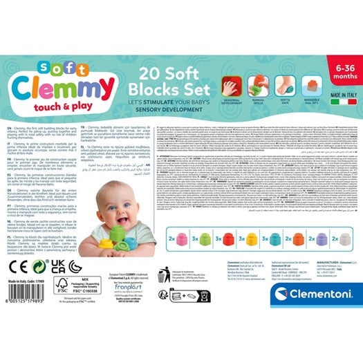 SOFT CLEMMY SET 20 CUBURI - CLEMENTONI (CL17989)