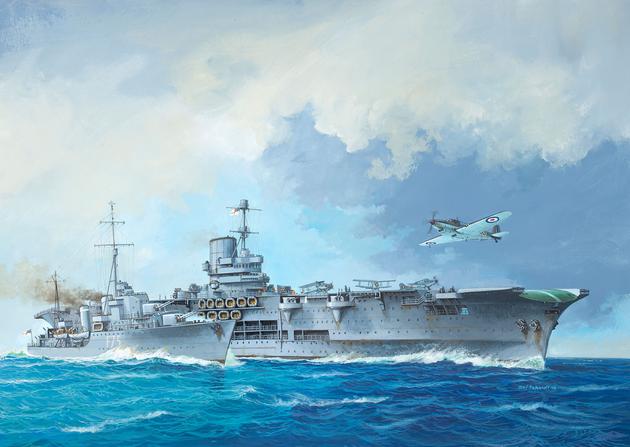 MODEL SET HMS ARK ROYAL & TRIBAL CLASS DESTORYER - REVELL (RV5149)