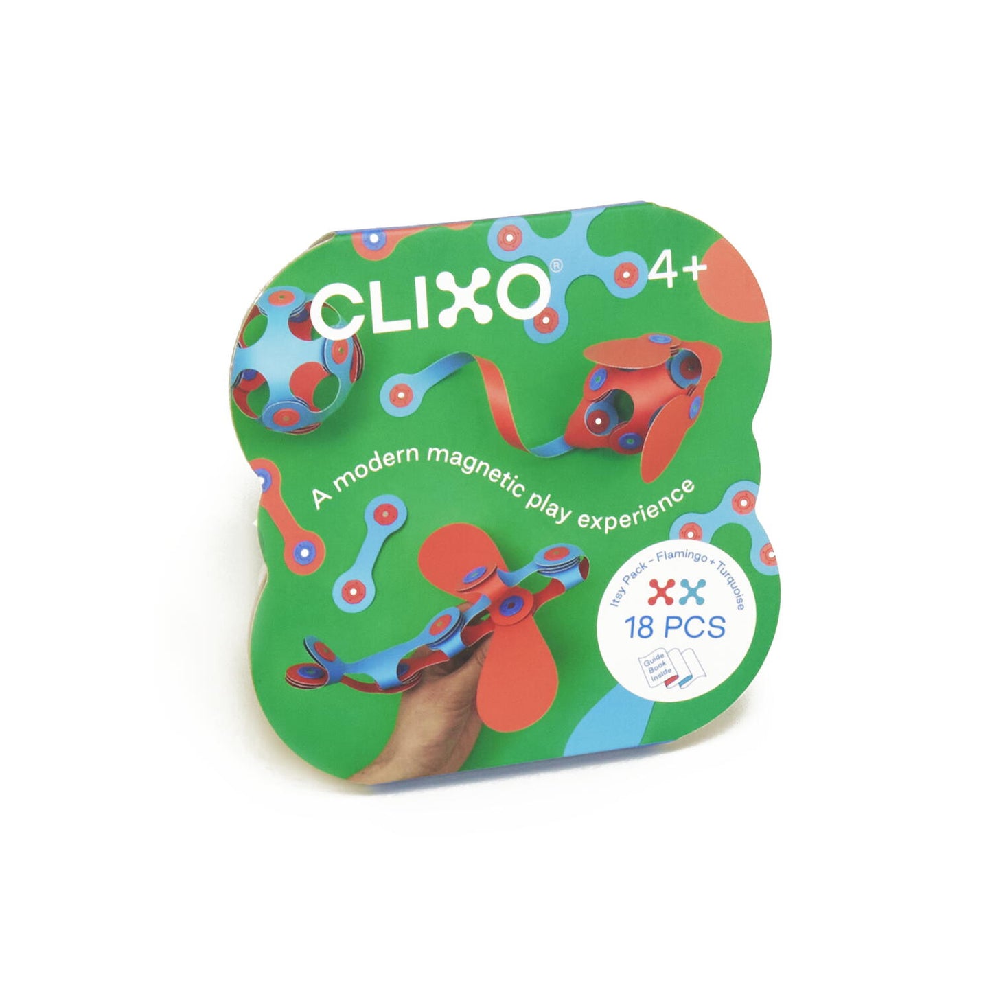 CLIXO® JOC MAGNETIC DE CONSTRUIT - ITSY FLAMINGO & TURCOAZ (18 PIESE) - CLIXO (CL-ITSY-FT-1)