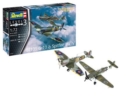 SET AEROMODELE MESSERSCHMITT BF109G-10 & SPITFIRE MK.V - REVELL (RV03710)