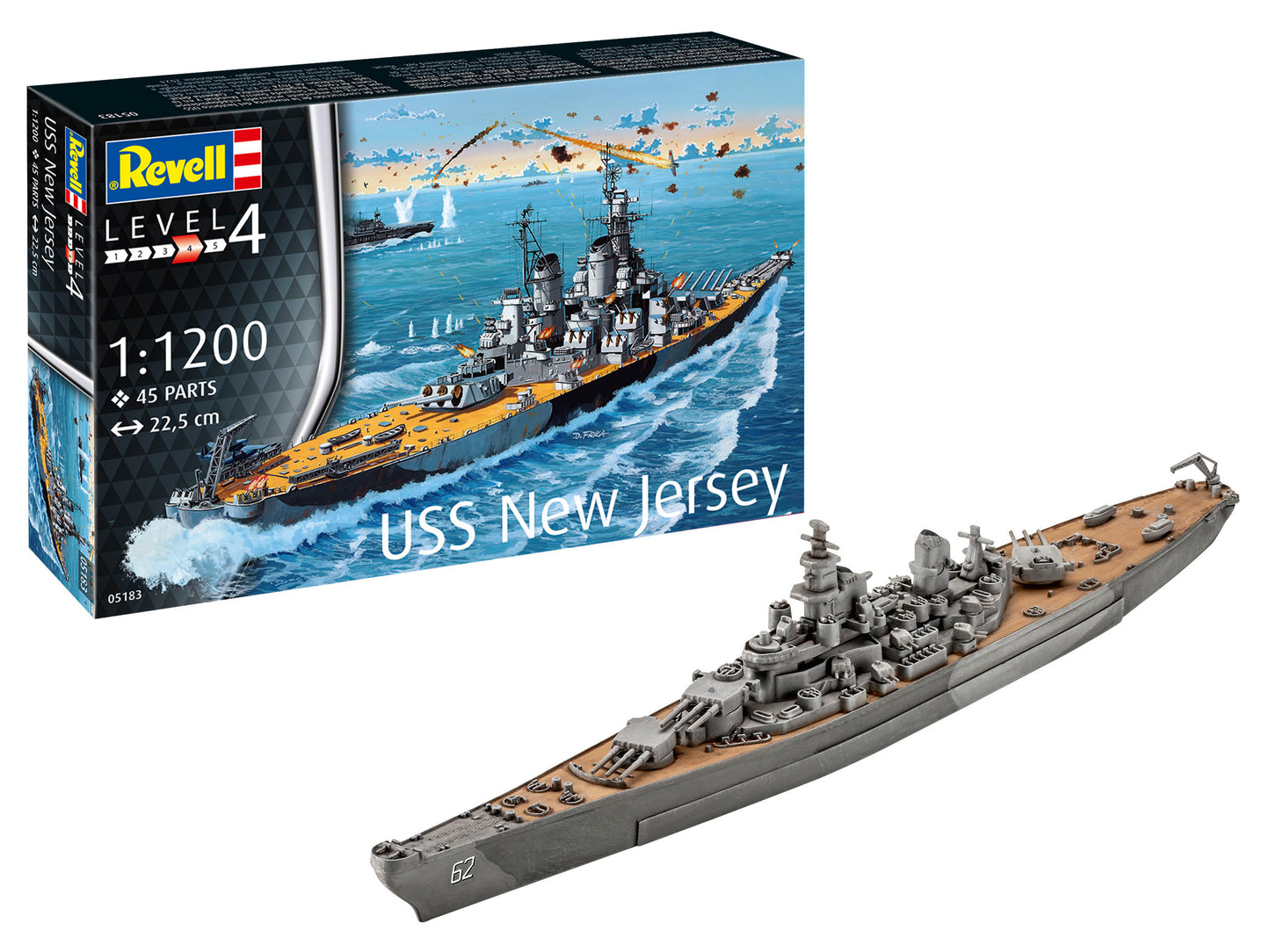 NAVOMODEL BATTLESHIP USS NEW JERSEY - REVELL (RV05183)