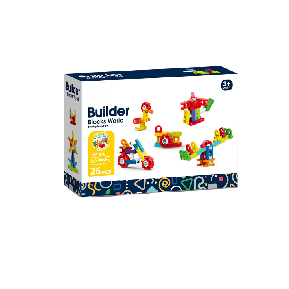 SET DE CONSTRUCTIE STEAM - FUN BLOCKS (26 PIESE) - BUFNITEL (188-676)