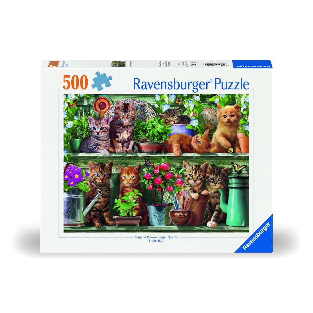 PUZZLE PISICI PE RAFT 500 PIESE DESIGN NOU - RAVENSBURGER (RVSPA00205)