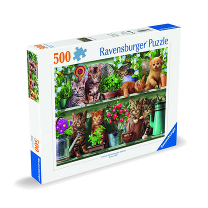 PUZZLE PISICI PE RAFT 500 PIESE DESIGN NOU - RAVENSBURGER (RVSPA00205)