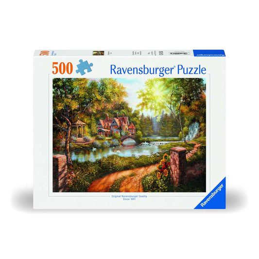 PUZZLE CASUTA LANGA RAU 500 PIESE DESIGN NOU - RAVENSBURGER (RVSPA00218)