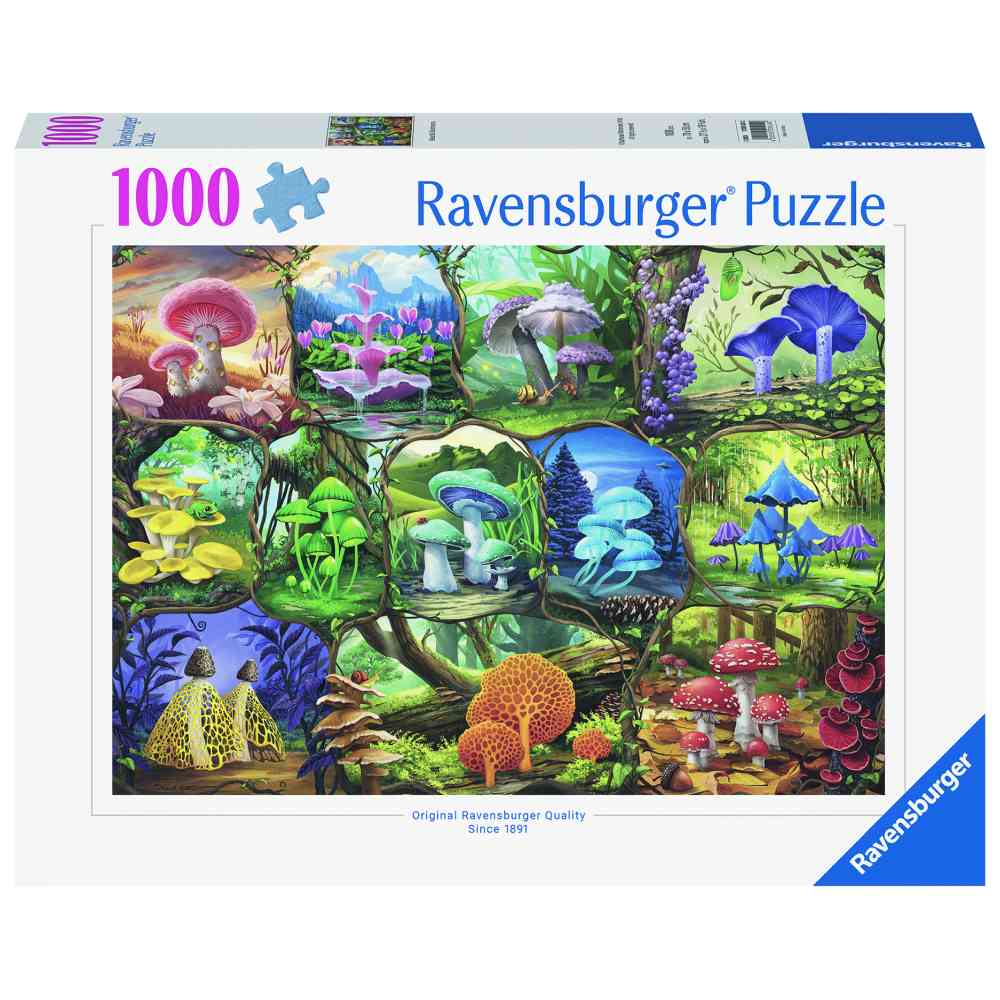 PUZZLE CIUPERCI COLORATE 1000 PIESE DESIGN NOU - RAVENSBURGER (RVSPA00424)