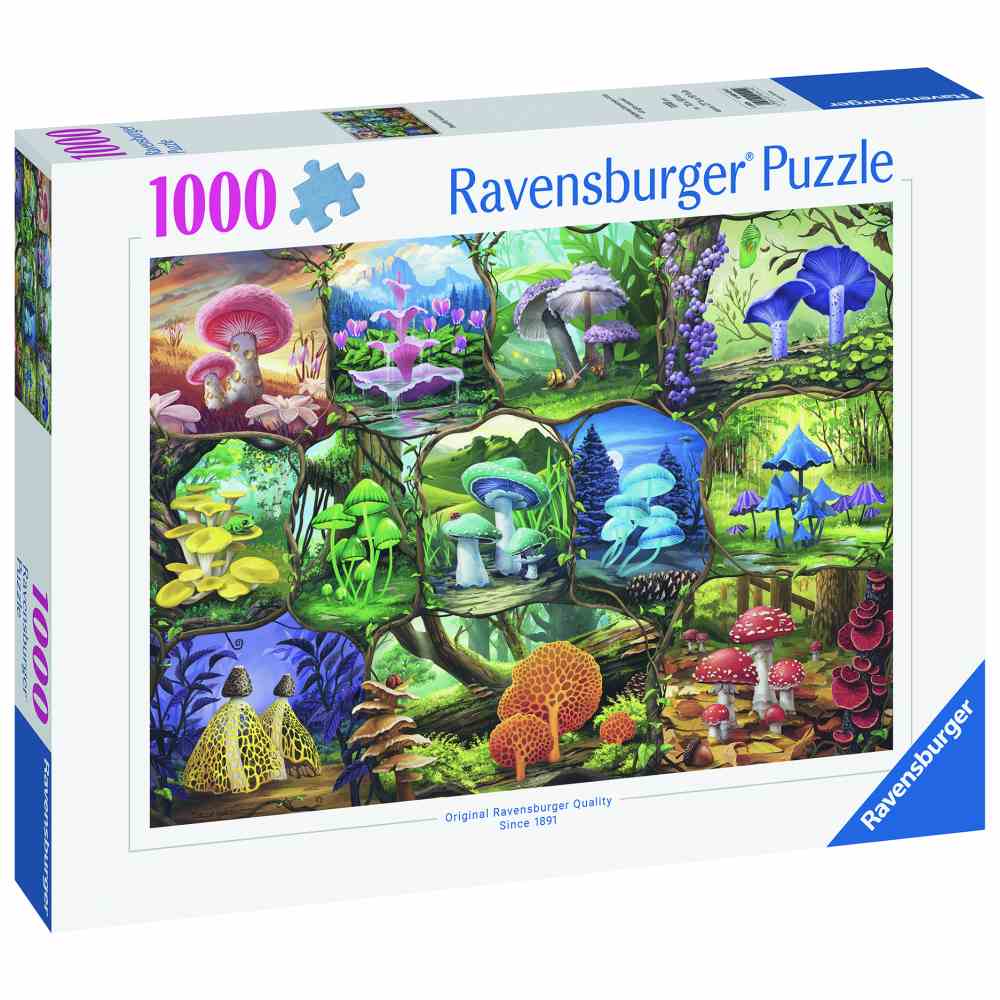 PUZZLE CIUPERCI COLORATE 1000 PIESE DESIGN NOU - RAVENSBURGER (RVSPA00424)