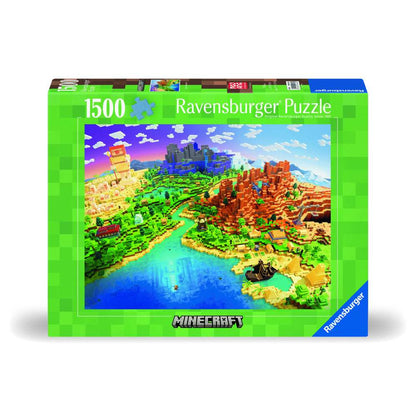 PUZZLE LUMEA MINECRAFT 1500 PIESE DESIGN NOU - RAVENSBURGER (RVSPA00433)