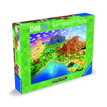 PUZZLE LUMEA MINECRAFT 1500 PIESE DESIGN NOU - RAVENSBURGER (RVSPA00433)