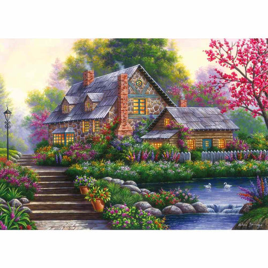 PUZZLE CABANA ROMANTICA 1000 PIESE DESIGN NOU - RAVENSBURGER (RVSPA00464)