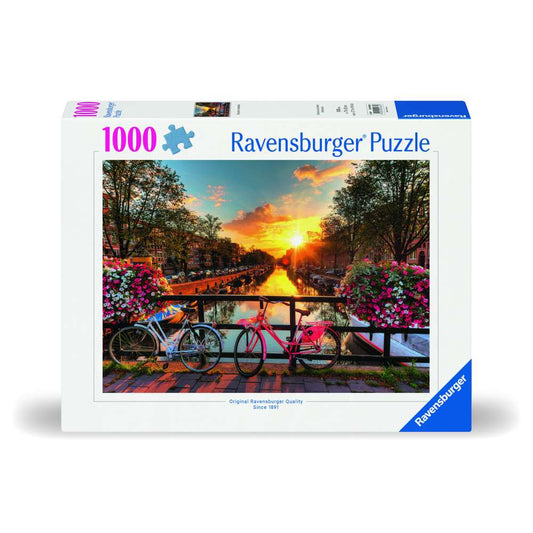 PUZZLE BICICLETE IN AMSTERDAM 1000 PIESE DESIGN NOU - RAVENSBURGER (RVSPA00662)