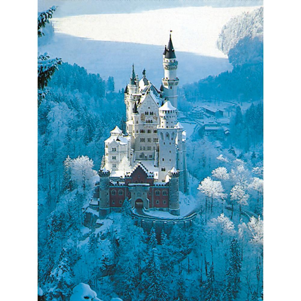 RAVENSBURGER - PUZZLE CASTELUL NEUSCHWANSTEIN IARNA 1500 PIESE DESIGN NOU - RAVENSBURGER (RVSPA00704)