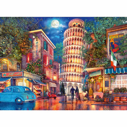 PUZZLE STRAZILE DIN PISA 500 PIESE DESIGN NOU - RAVENSBURGER (RVSPA00709)