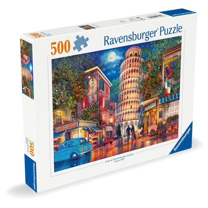 PUZZLE STRAZILE DIN PISA 500 PIESE DESIGN NOU - RAVENSBURGER (RVSPA00709)