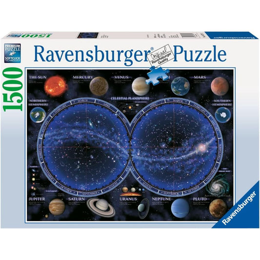 PUZZLE HARTA CEREASCA 1500 PIESE DESIGN NOU - RAVENSBURGER (RVSPA00715)