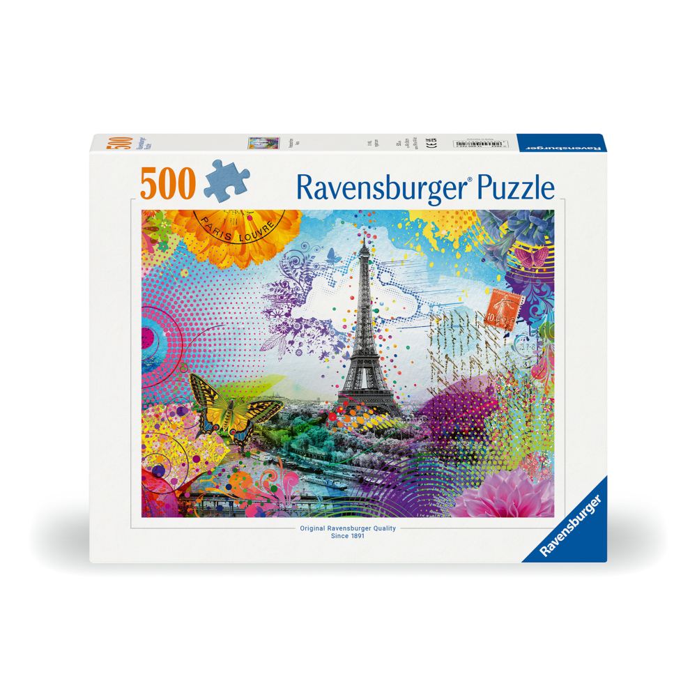 RAVENSBURGER - PUZZLE CARTE POSTALA DIN PARIS 500 PIESE - RAVENSBURGER (RVSPA00772)