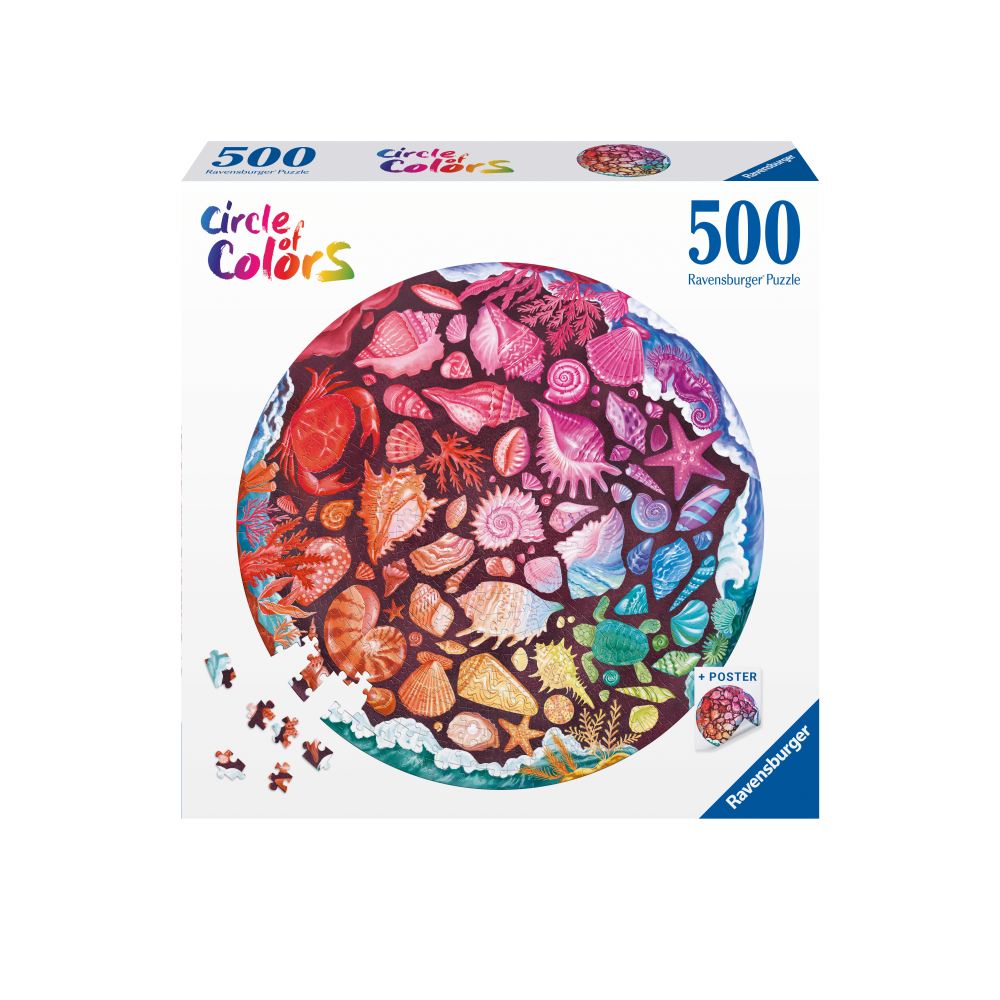 PUZZLE CERC ANIMALE MARINE 500 PIESE - RAVENSBURGER (RVSPA00823)