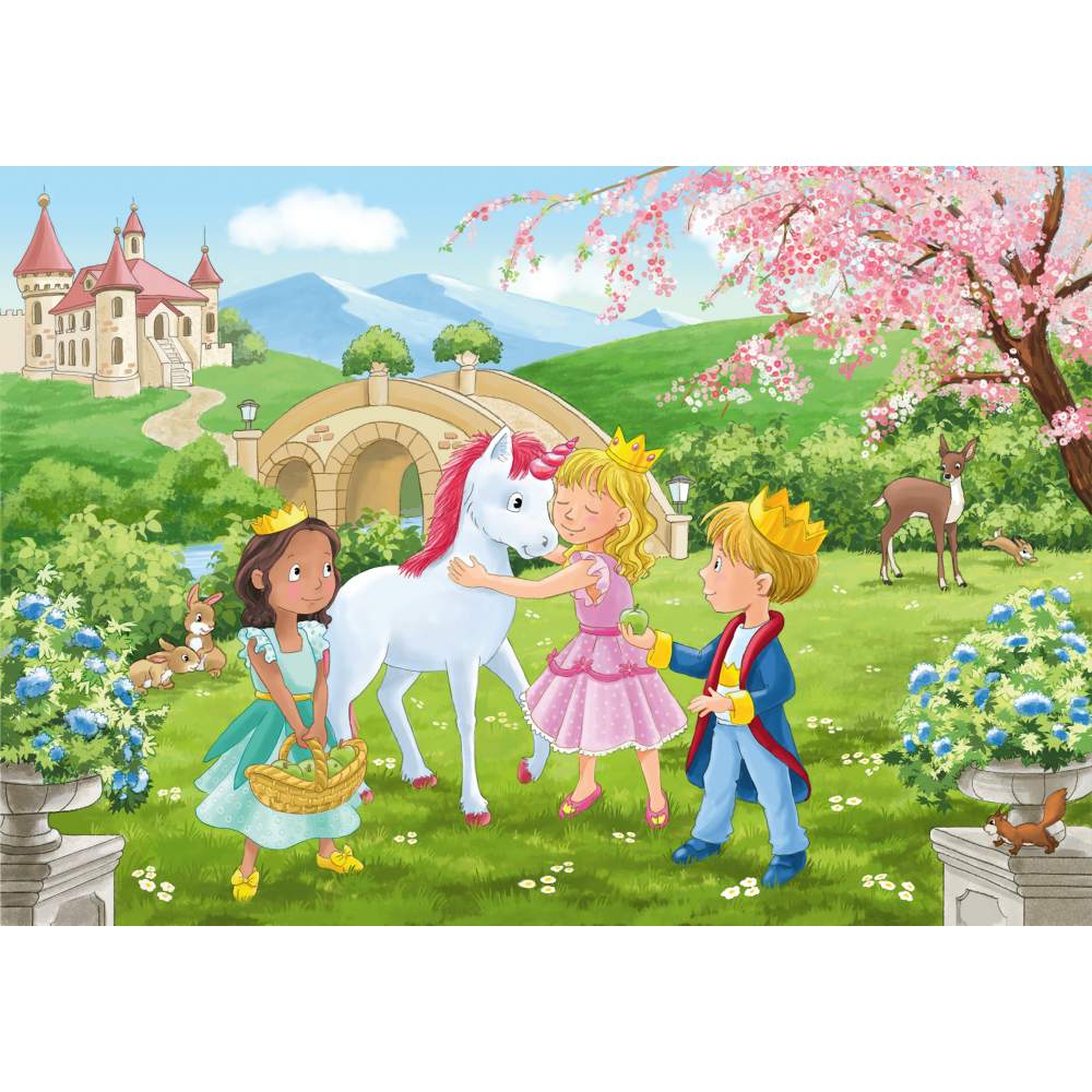 PUZZLE PRINTESE SI UNICORN 2 X 12 PIESE - RAVENSBURGER (RVSPC00858)