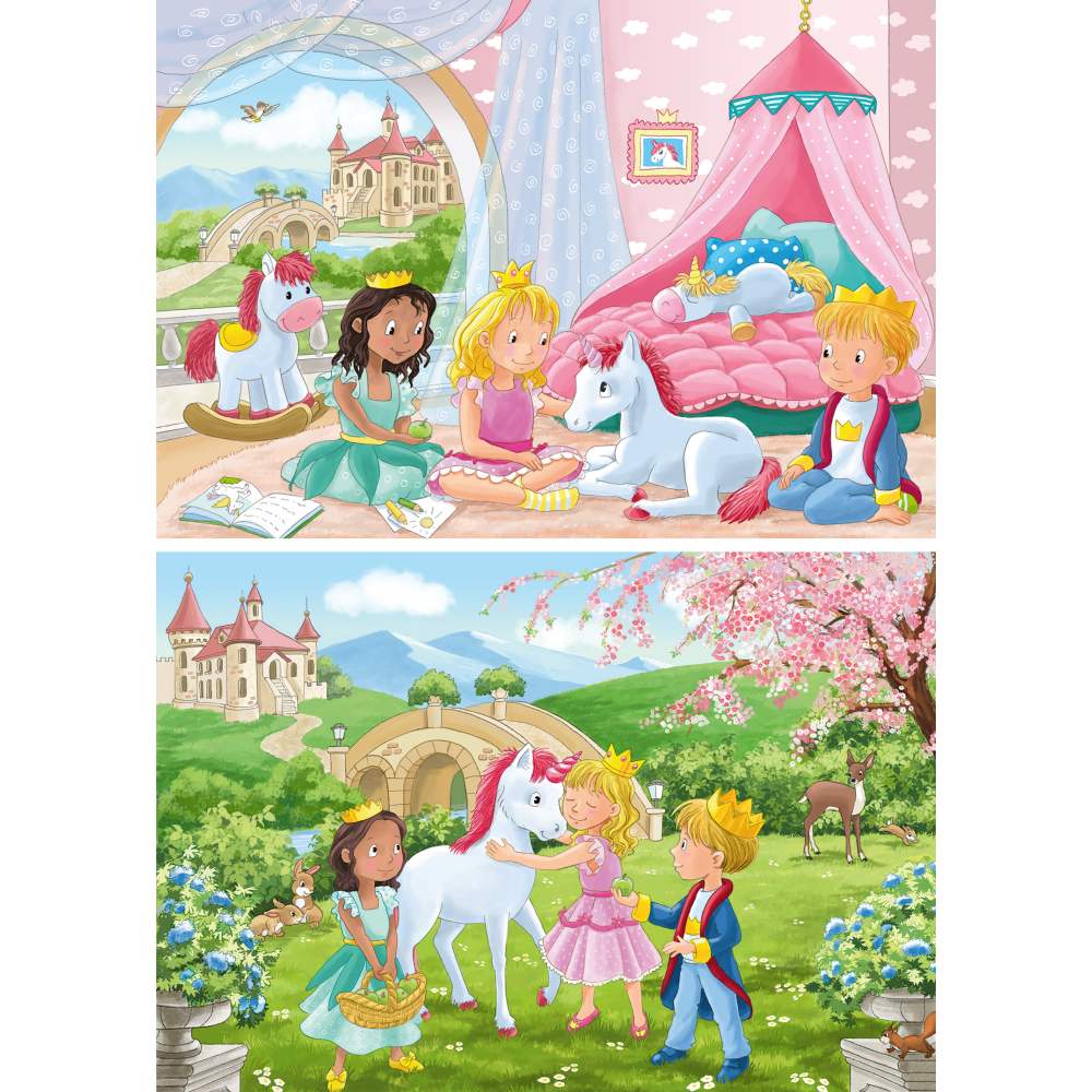 PUZZLE PRINTESE SI UNICORN 2 X 12 PIESE - RAVENSBURGER (RVSPC00858)