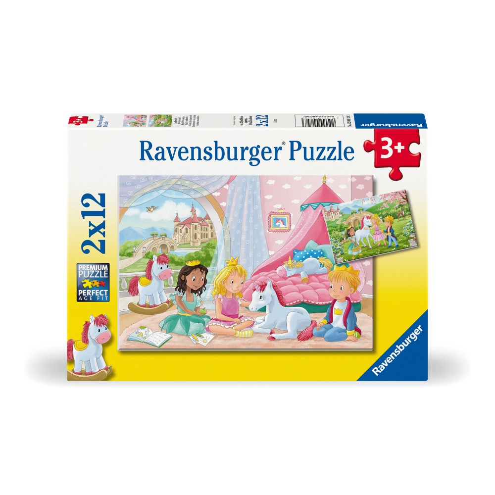 PUZZLE PRINTESE SI UNICORN 2 X 12 PIESE - RAVENSBURGER (RVSPC00858)