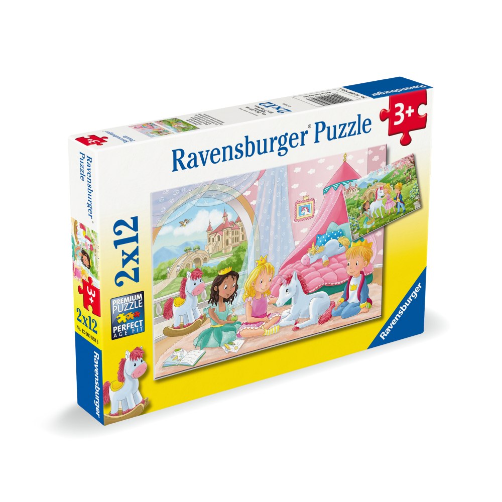 PUZZLE PRINTESE SI UNICORN 2 X 12 PIESE - RAVENSBURGER (RVSPC00858)