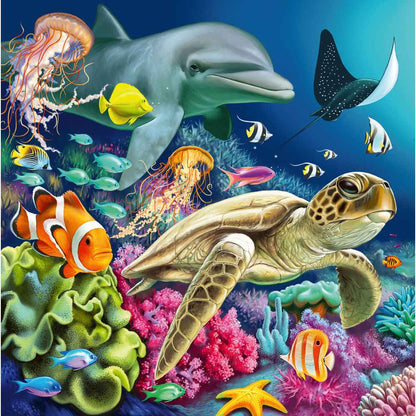 ANIMALS IN THE UNDERWATER WORLD PUZZLE 3X49 PIECES - RAVENSBURGER (RVSPC00859)