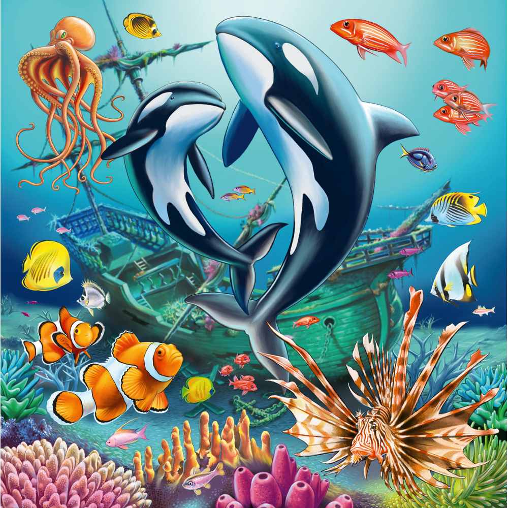 ANIMALS IN THE UNDERWATER WORLD PUZZLE 3X49 PIECES - RAVENSBURGER (RVSPC00859)