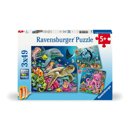 ANIMALS IN THE UNDERWATER WORLD PUZZLE 3X49 PIECES - RAVENSBURGER (RVSPC00859)