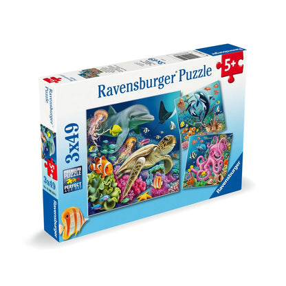 ANIMALS IN THE UNDERWATER WORLD PUZZLE 3X49 PIECES - RAVENSBURGER (RVSPC00859)