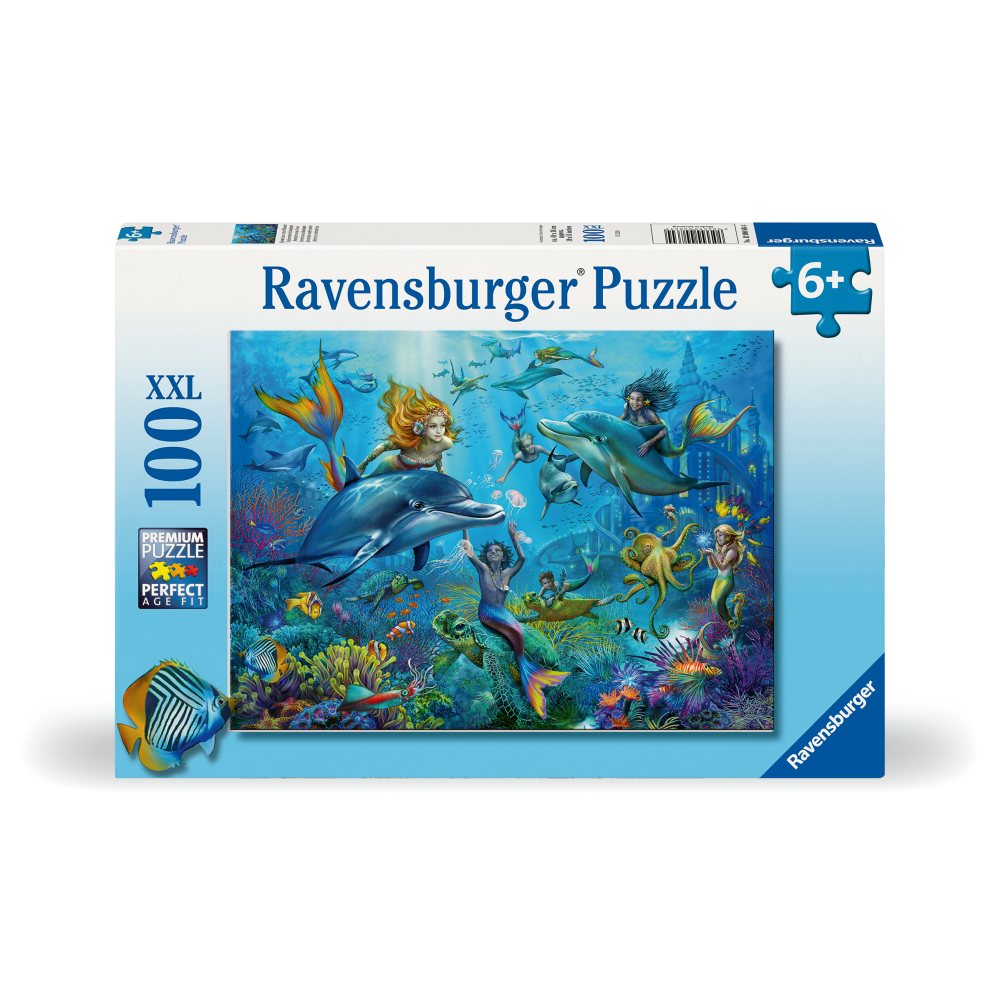 PUZZLE SIRENE SI DELFINI 100 PIESE - RAVENSBURGER (RVSPC00864)