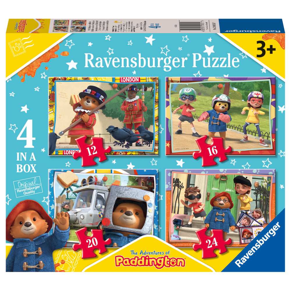 PUZZLE AVENTURILE LUI PADDINGTON 12, 16, 20, 24 PIESE - RAVENSBURGER (RVSPC01051)