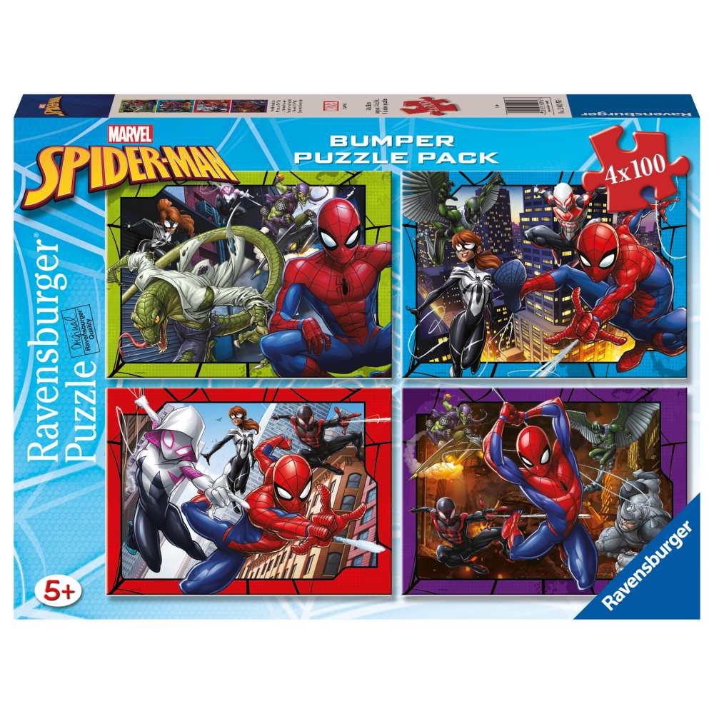 PUZZLE SPIDERMAN 4 X 100 PIECES - RAVENSBURGER (RVSPC01076)