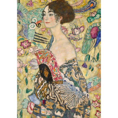 RAVENSBURGER - PUZZLE KLIMT DOAMNA CU EVANTAI 1000 PIESE - RAVENSBURGER (RVSPA01132)