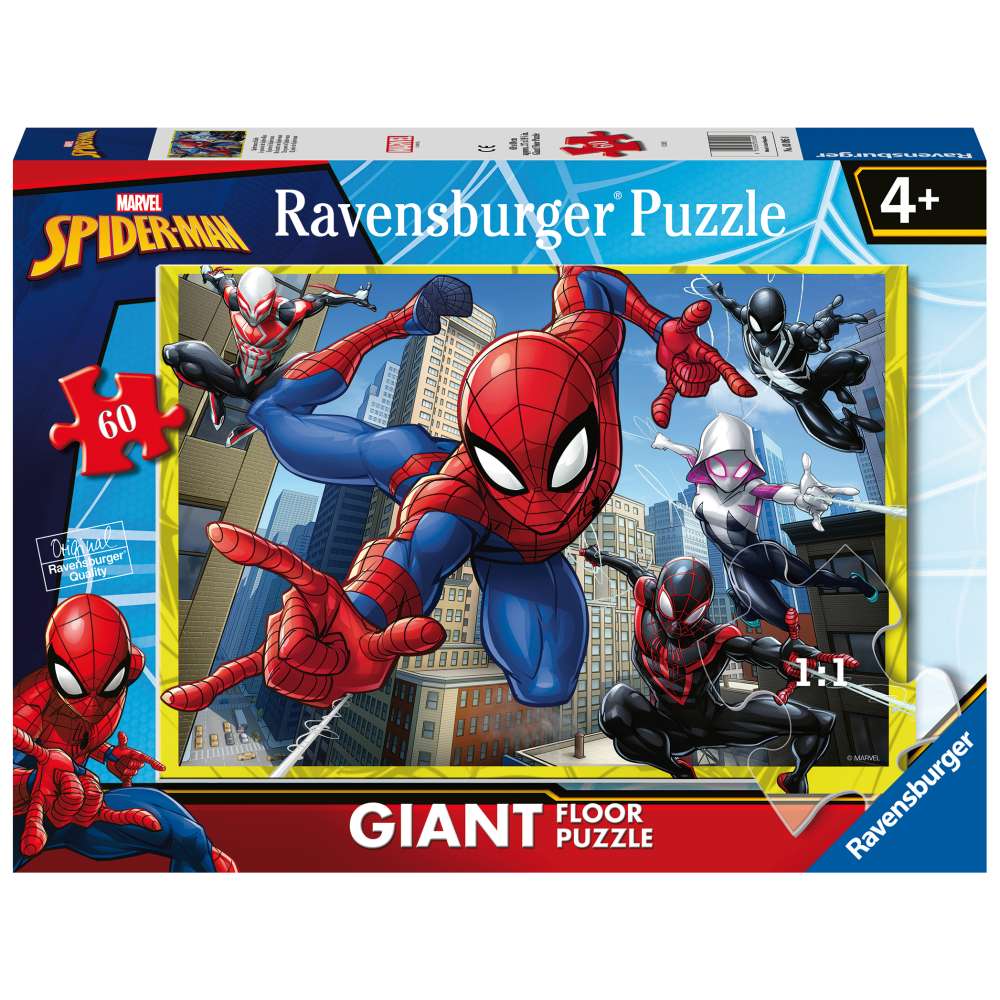 RAVENSBURGER - PUZZLE MARE DE PODEA SPIDERMAN 60 PIESE - RAVENSBURGER (RVSPC03095)