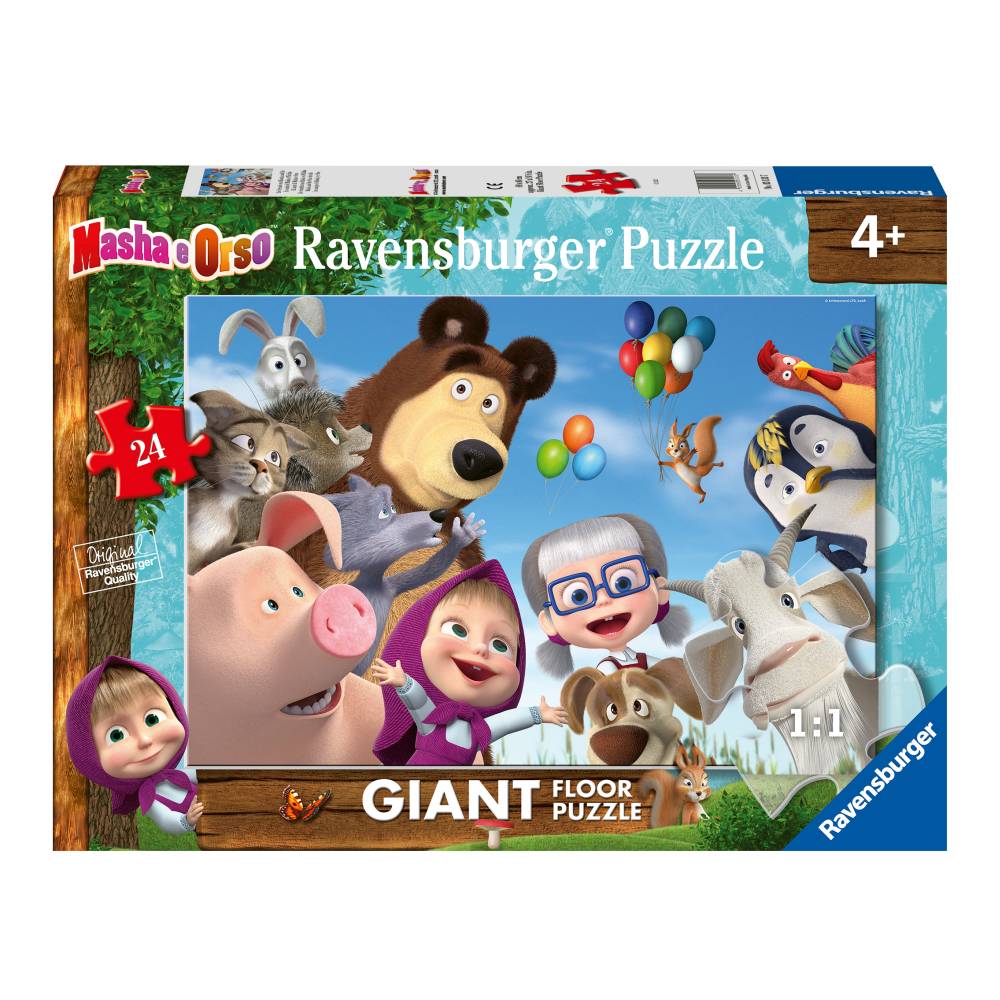 PUZZLE MARE DE PODEA MASHA SI URSUL 24 PIESE - RAVENSBURGER (RVSPC03133)