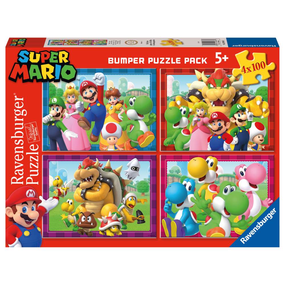 PUZZLE SUPER MARIO 4 X 100 PIESE - RAVENSBURGER (RVSPC05689)