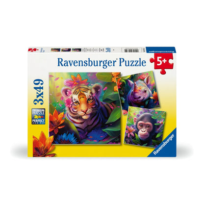 PUZZLE PUIUTI DE ANIMALE 3 X 49 PIESE - RAVENSBURGER (RVSPC05735)