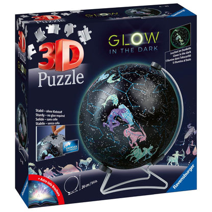 PUZZLE 3D GLOB LUMINEAZA IN INTUNERIC 180 PIESE - RAVENSBURGER (RVS3D11544)