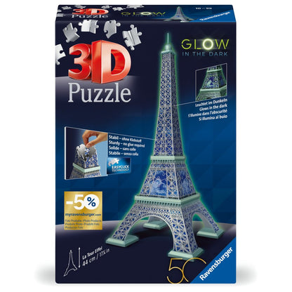 PUZZLE 3D TURNUL EIFFEL LUMINEAZA IN INTUNERIC 216 PIESE - RAVENSBURGER (RVS3D11591)