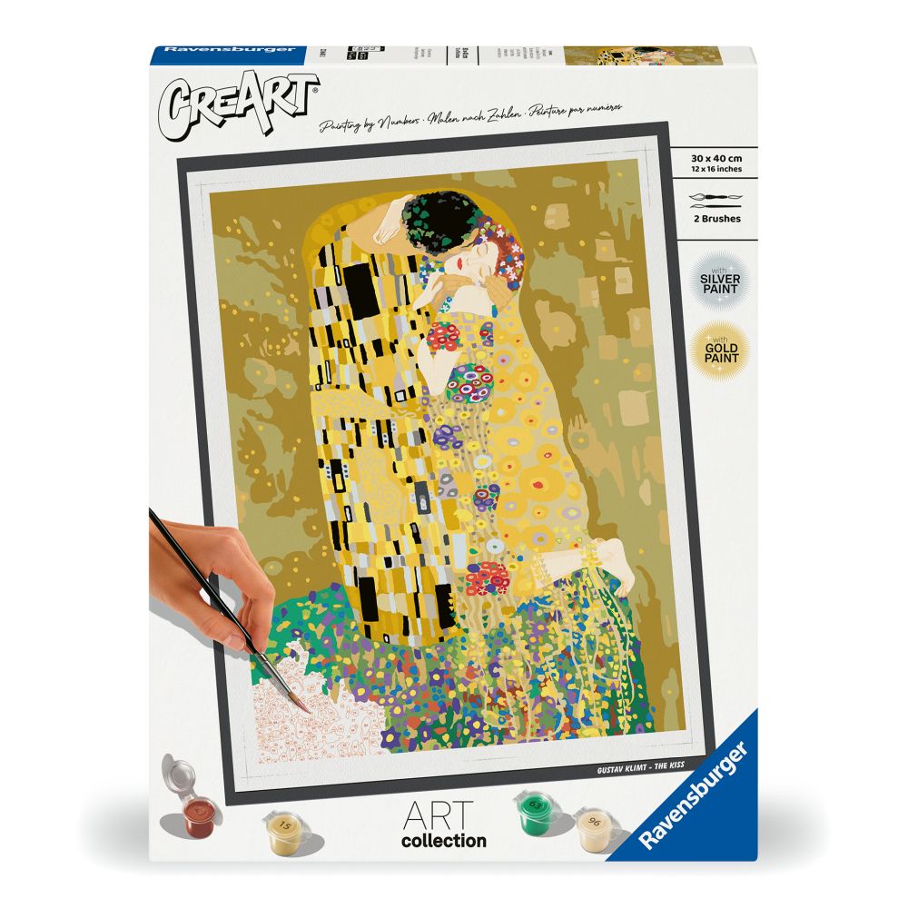 PICTURA PE NUMERE KLIMT SARUTUL - RAVENSBURGER (RVSPBN23648)