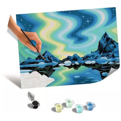 PICTURA PE NUMERE TABLOU CANVAS AURORA BOREALA - RAVENSBURGER (RVSPBN23907)