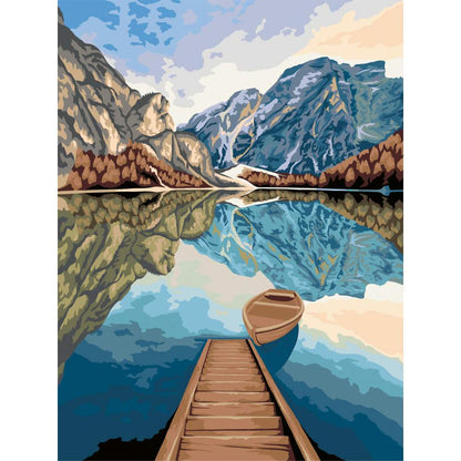 PICTURA PE NUMERE TABLOU CANVAS VEDERE LA LAC - RAVENSBURGER (RVSPBN23909)