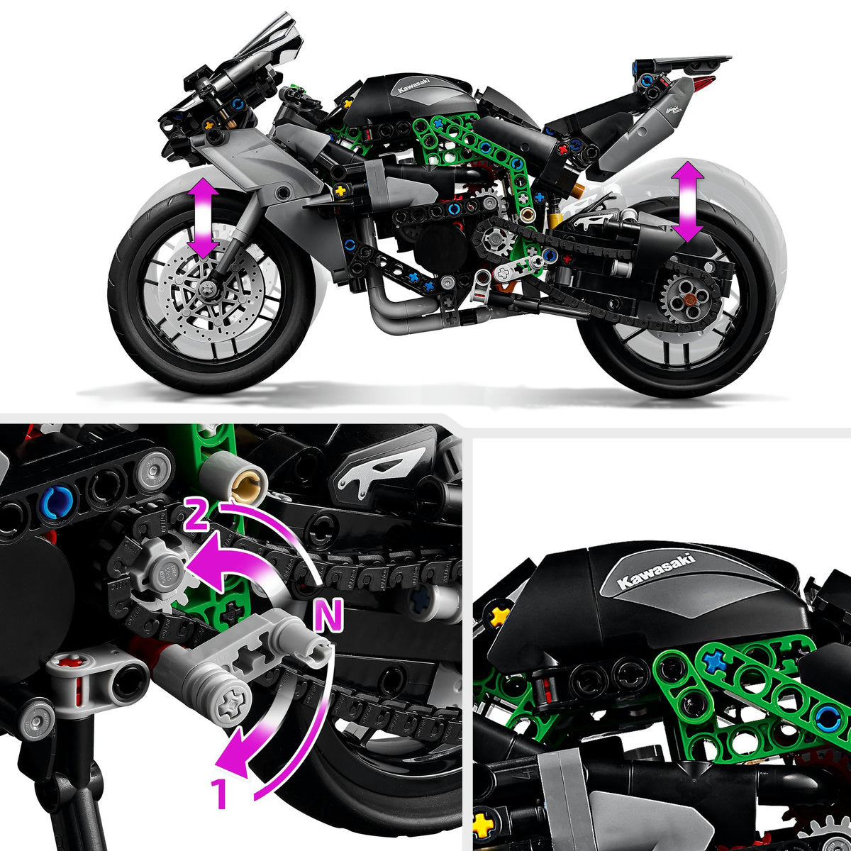 MOTOCICLETA KAWASAKI NINJA H2R - LEGO TECHNIC (42170)