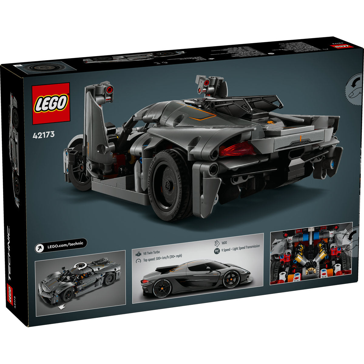 HIPERMASINA KOENIGSEGG JESKO GRI ABSOLUT - LEGO TECHNIC (42173)