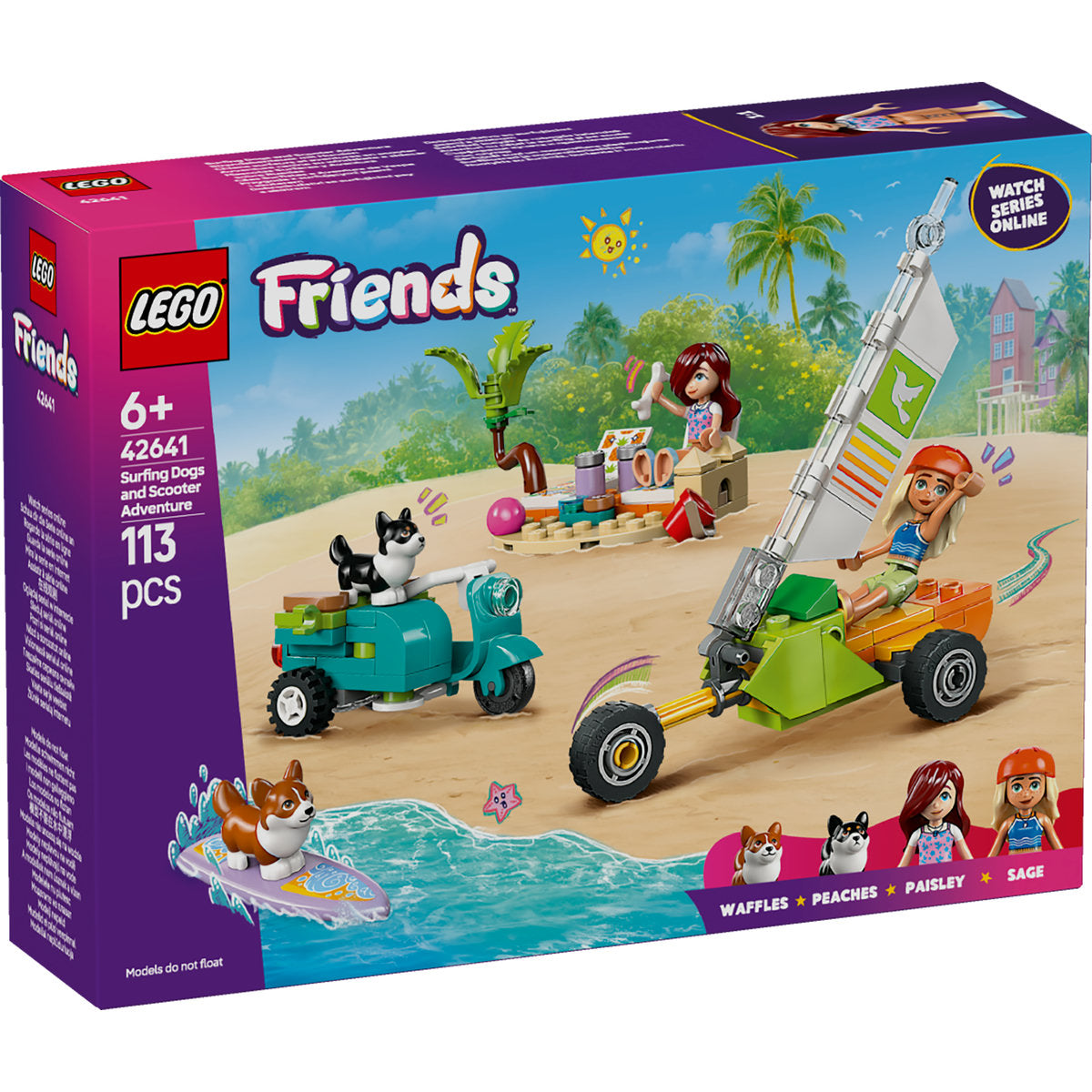 AVENTURI CU CATEI LA SURFING SI PE SCUTER - LEGO FRIENDS (42641)